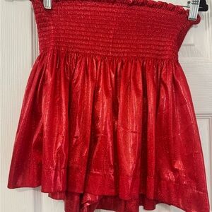 Queen of Sparkles Medium Red Swing Short